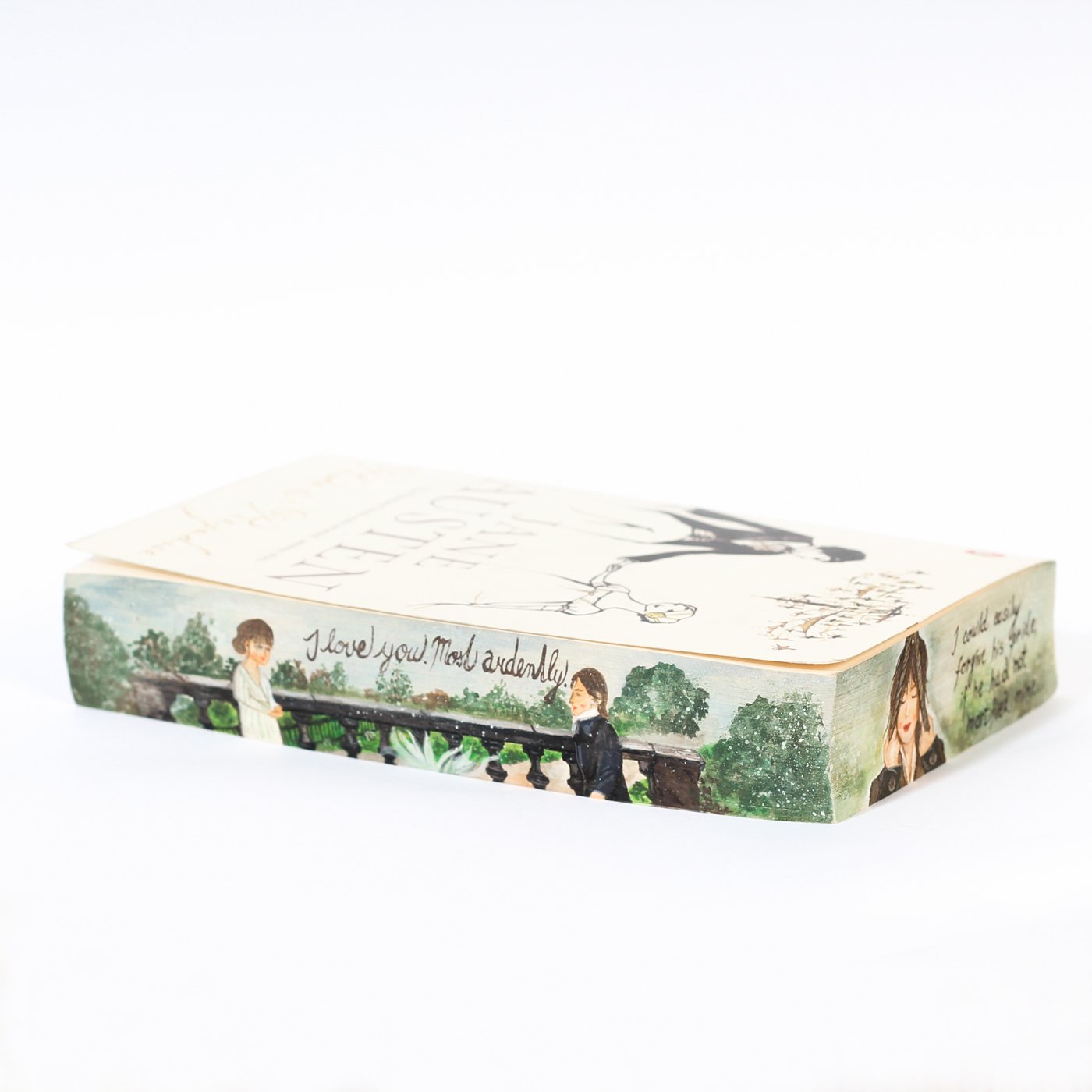 Fore-edge painting | Pride and Prejudice Jane Austen | Handmade by Artmarium